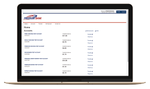 Computer Displaying Online Banking Website