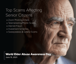 Top Scams Affecting Senior Citizens - Zoom Phishing Emails, Telemarketing Phone Scams, Internet Fraud, Investment Schemes, Sweepstakes & Lottery Scams